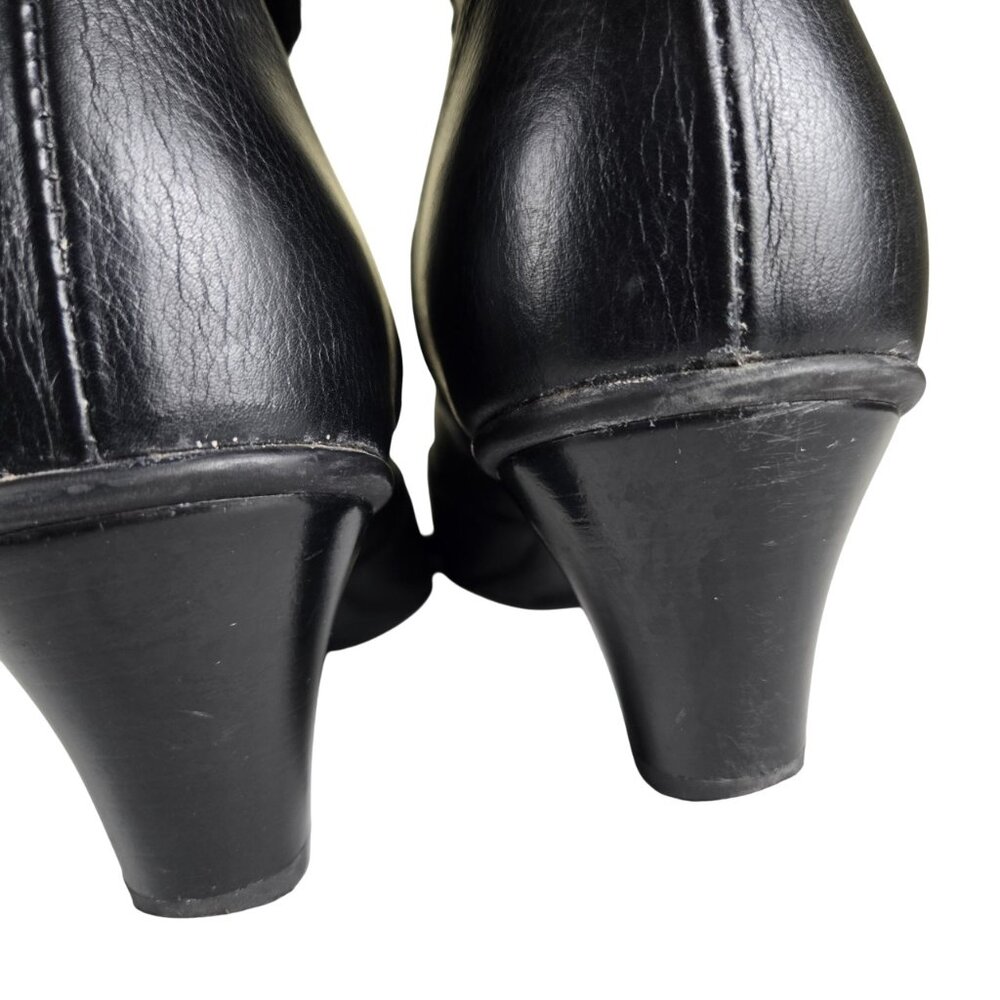 La Canadienne Tall Boots 9 Black Waterproof Leather Full Zip Very Good Condition - Picture 9 of 16